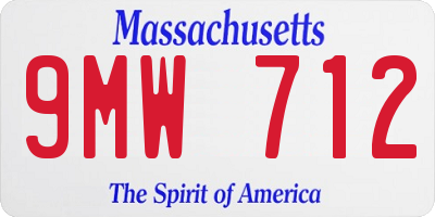MA license plate 9MW712