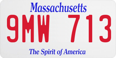MA license plate 9MW713