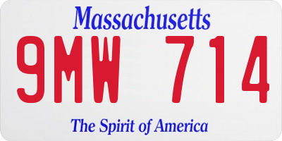 MA license plate 9MW714
