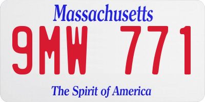 MA license plate 9MW771