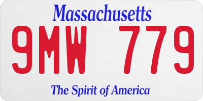 MA license plate 9MW779