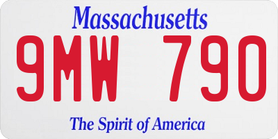 MA license plate 9MW790