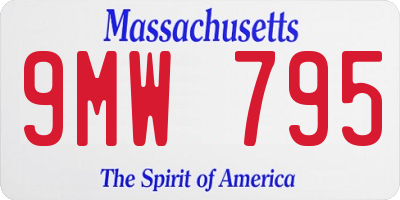 MA license plate 9MW795