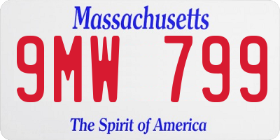MA license plate 9MW799