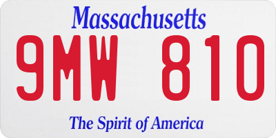 MA license plate 9MW810