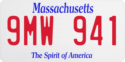 MA license plate 9MW941