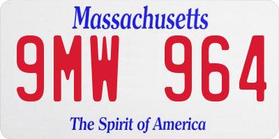 MA license plate 9MW964