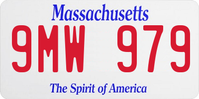 MA license plate 9MW979