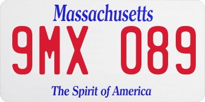 MA license plate 9MX089