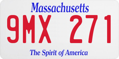 MA license plate 9MX271
