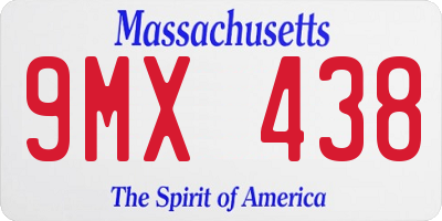 MA license plate 9MX438