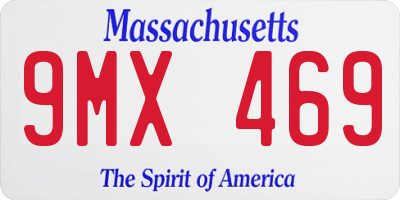MA license plate 9MX469