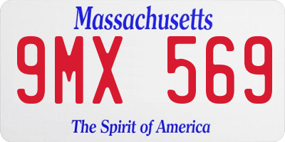 MA license plate 9MX569