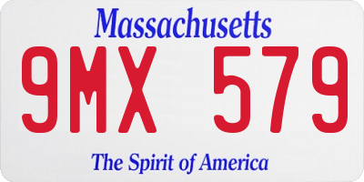 MA license plate 9MX579