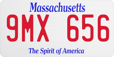 MA license plate 9MX656