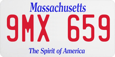 MA license plate 9MX659