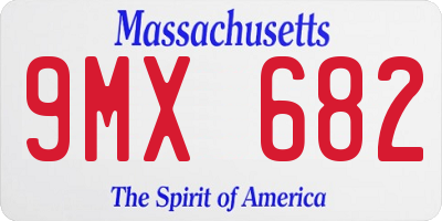 MA license plate 9MX682