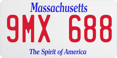 MA license plate 9MX688