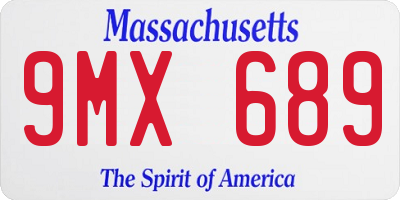 MA license plate 9MX689