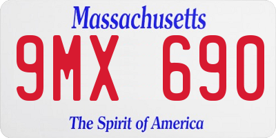MA license plate 9MX690