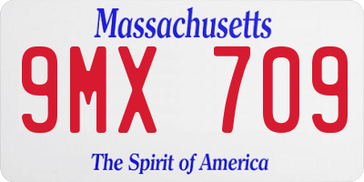 MA license plate 9MX709