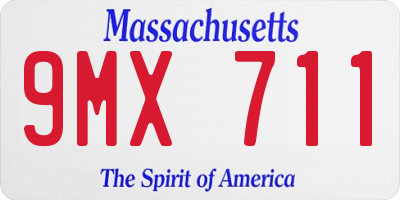 MA license plate 9MX711