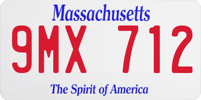 MA license plate 9MX712