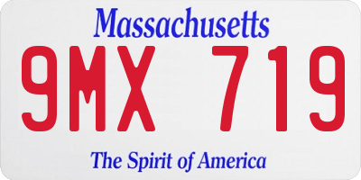 MA license plate 9MX719