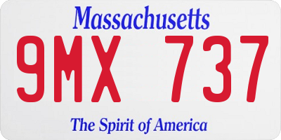 MA license plate 9MX737