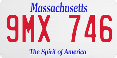 MA license plate 9MX746