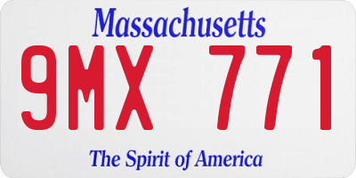 MA license plate 9MX771
