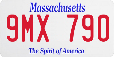 MA license plate 9MX790