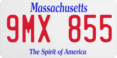 MA license plate 9MX855