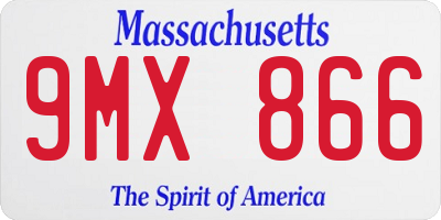 MA license plate 9MX866