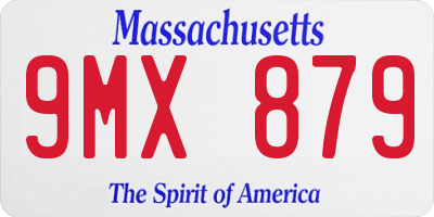MA license plate 9MX879