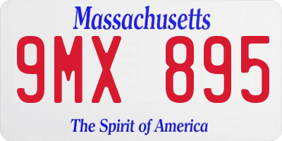 MA license plate 9MX895