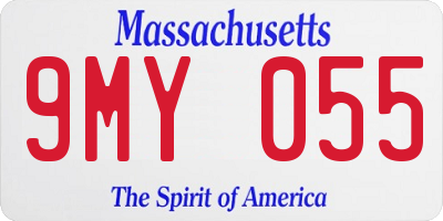 MA license plate 9MY055