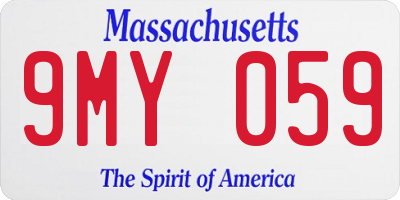 MA license plate 9MY059