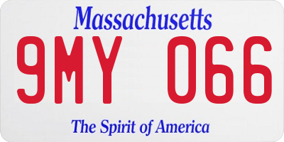 MA license plate 9MY066