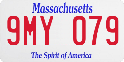 MA license plate 9MY079