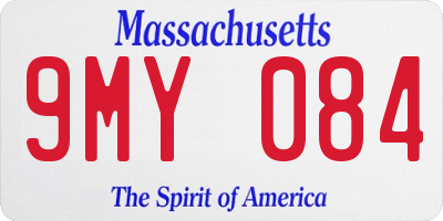 MA license plate 9MY084