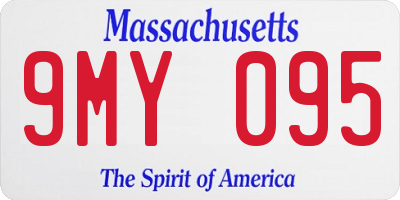 MA license plate 9MY095