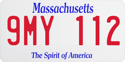 MA license plate 9MY112