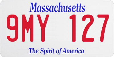 MA license plate 9MY127