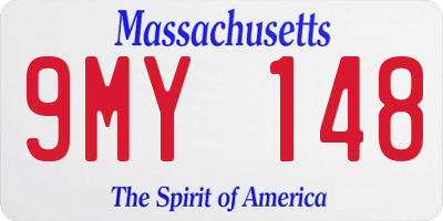 MA license plate 9MY148