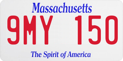 MA license plate 9MY150