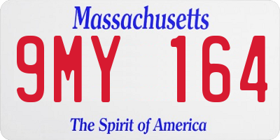 MA license plate 9MY164