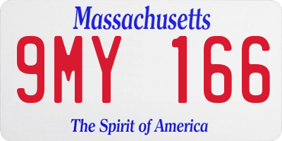 MA license plate 9MY166