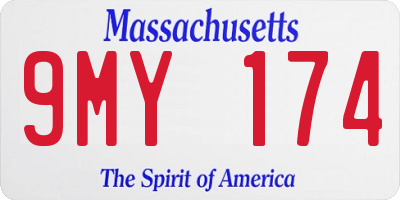MA license plate 9MY174