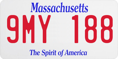 MA license plate 9MY188